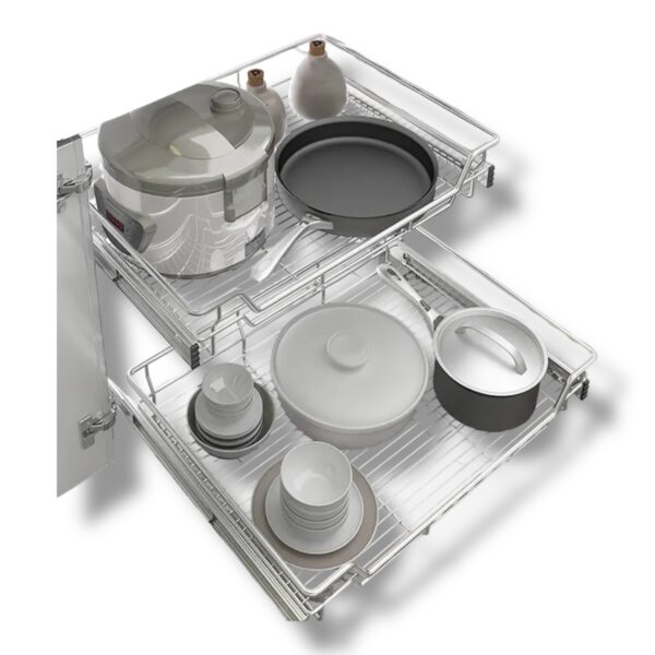 Kovový vstavaný organizér do kuchynskej skrinky Herkules