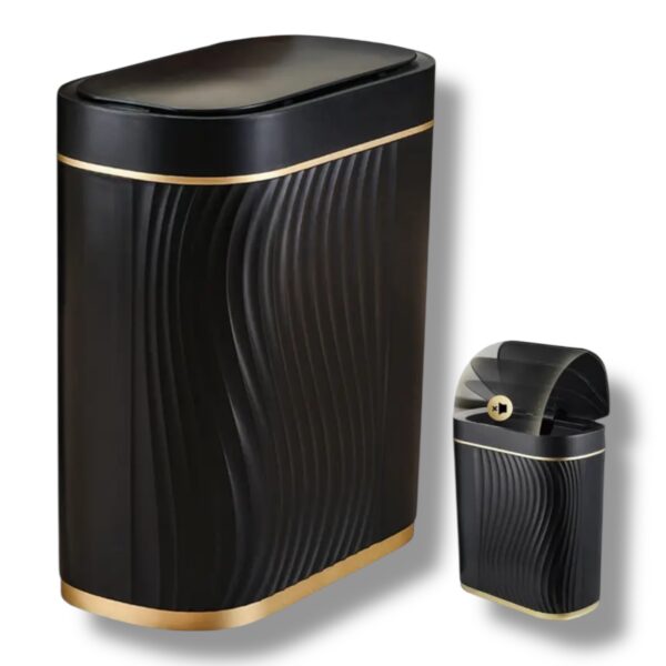 Bezdotykový čierny odpadkový kôš Megi 8 l