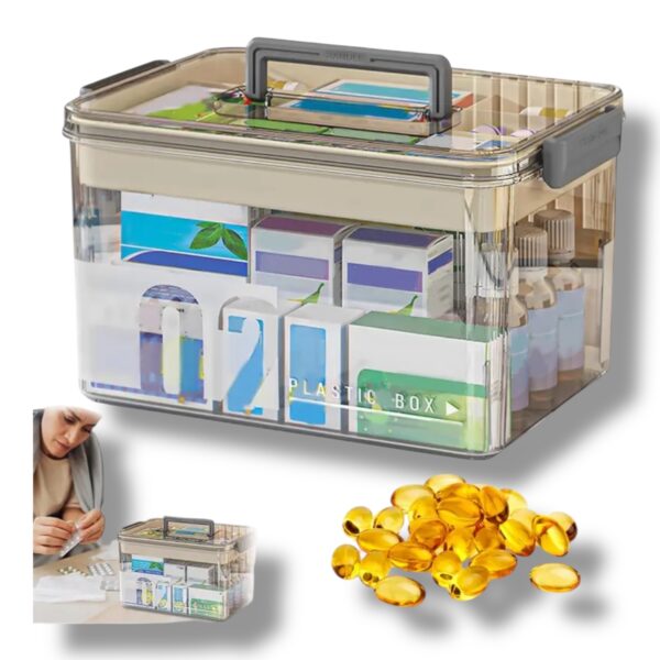 Prenosný plastový organizér na lieky Oliva