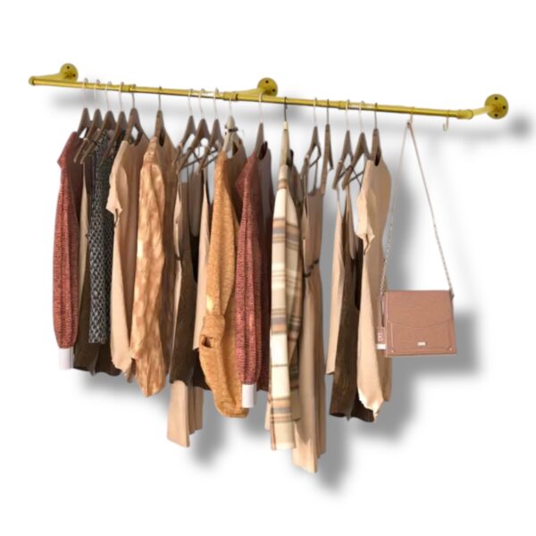 Držiak na šaty Mesi - pevná železná tyč s montážou na stenu