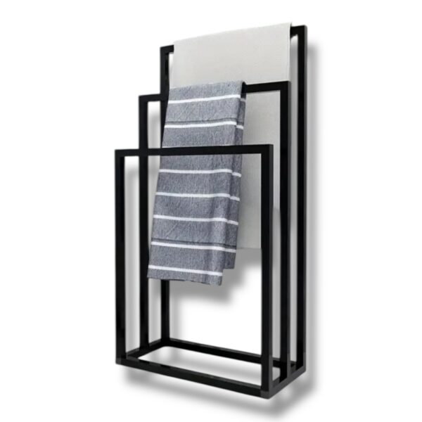 Moderný trojposchodový stojan na teráky Lenard čierny